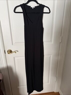 Skin size 1 Skin Black Sleeveless V-Neck Maxi Dress Pima cotton size small 1